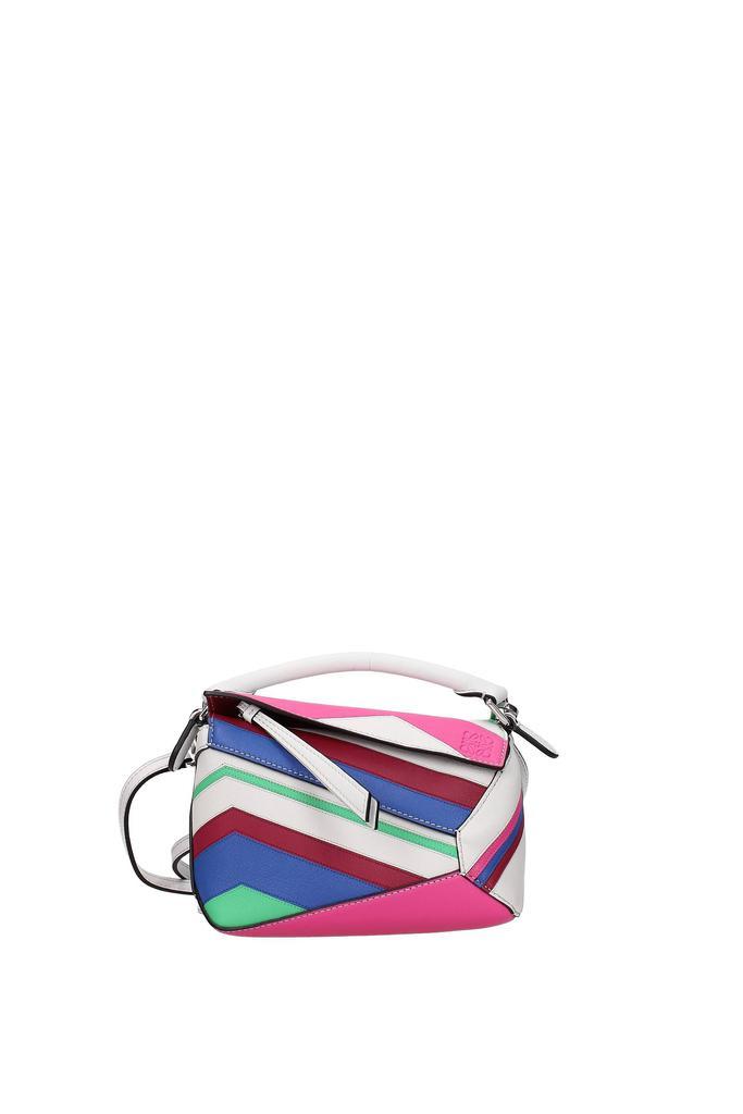商品Loewe|Handbags puzzle Leather Gray Multicolor,价格¥11500,第1张图片