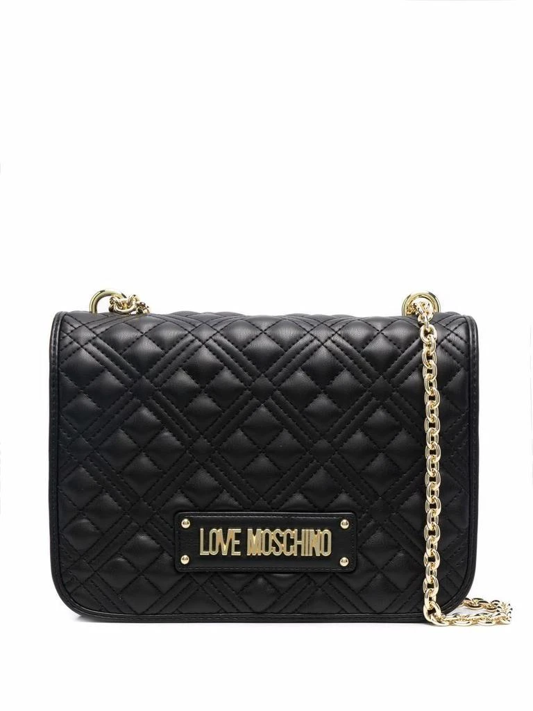 商品Love Moschino|Love Moschino Womens Black Faux Leather Shoulder Bag,价格¥2061,第1张图片