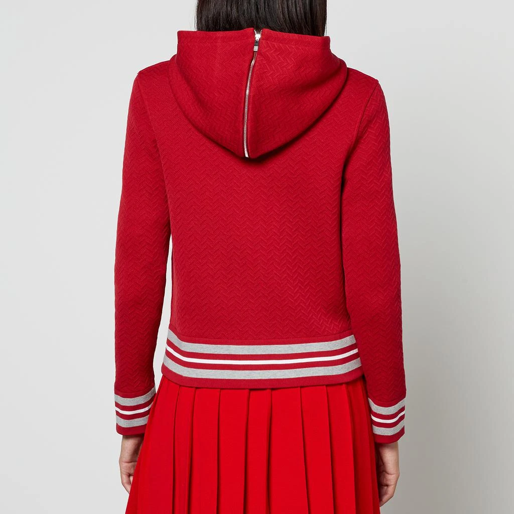 商品Thom Browne|Thom Browne Varsity Cotton-Blend Jersey Hoodie,价格¥2262,第2张图片详细描述