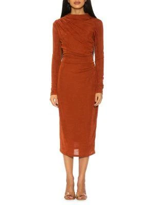 商品ALEXIA ADMOR|Kim Pleated Bodycon Midi Dress,价格¥535,第1张图片
