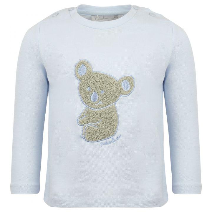 Blue Koala Motif Long Sleeve T Shirt商品第1张图片规格展示
