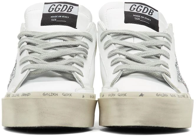 商品Golden Goose|White & Grey Hi Star Sneakers 运动鞋,价格¥4315,第2张图片详细描述