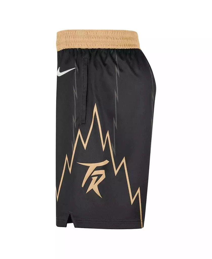 商品NIKE|Men's Black and Gold Toronto Raptors 2021/22 City Edition Swingman Shorts,价格¥577,第4张图片详细描述