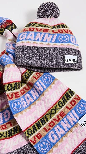 商品Ganni|图案羊毛围巾,价格¥1247,第4张图片详细描述