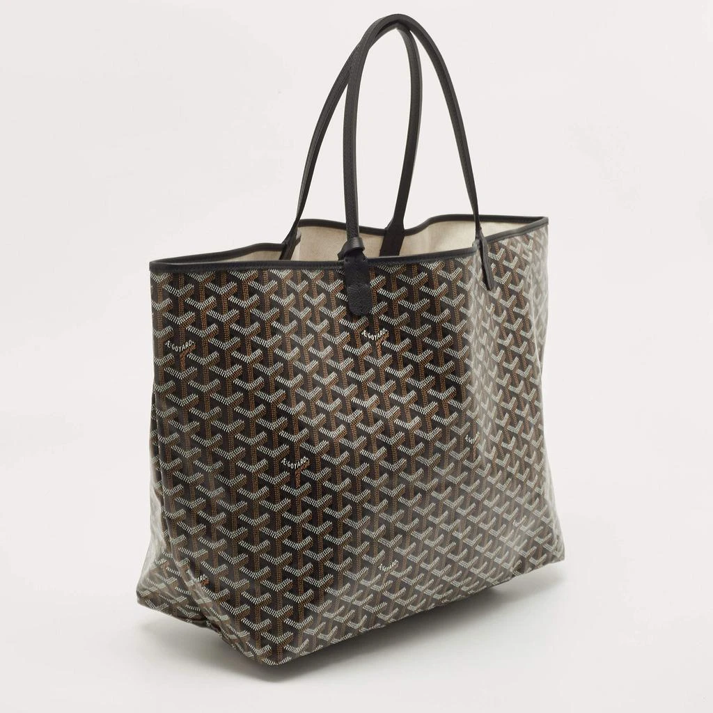 商品Goyard|Goyard Black Goyardine Coated Canvas and Leather Saint Louis GM Tote,价格¥20508,第3张图片详细描述