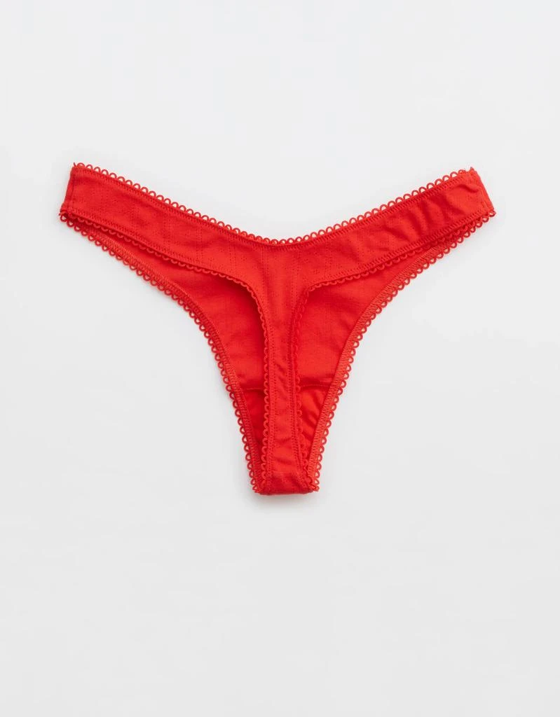 商品Aerie|Aerie Pointelle High Cut Thong Underwear,价格¥46,第2张图片详细描述