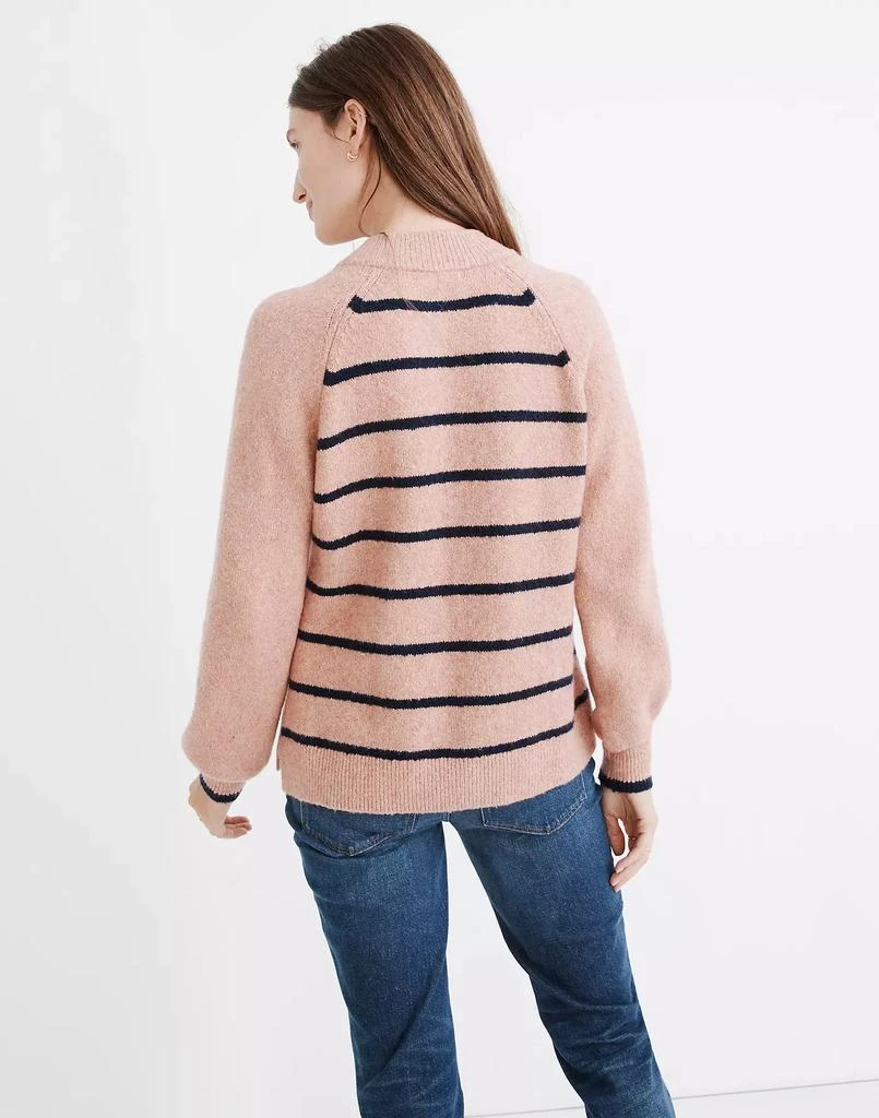 商品Madewell|Pembury Henley Mockneck Sweater in Stripe,价格¥394,第3张图片详细描述
