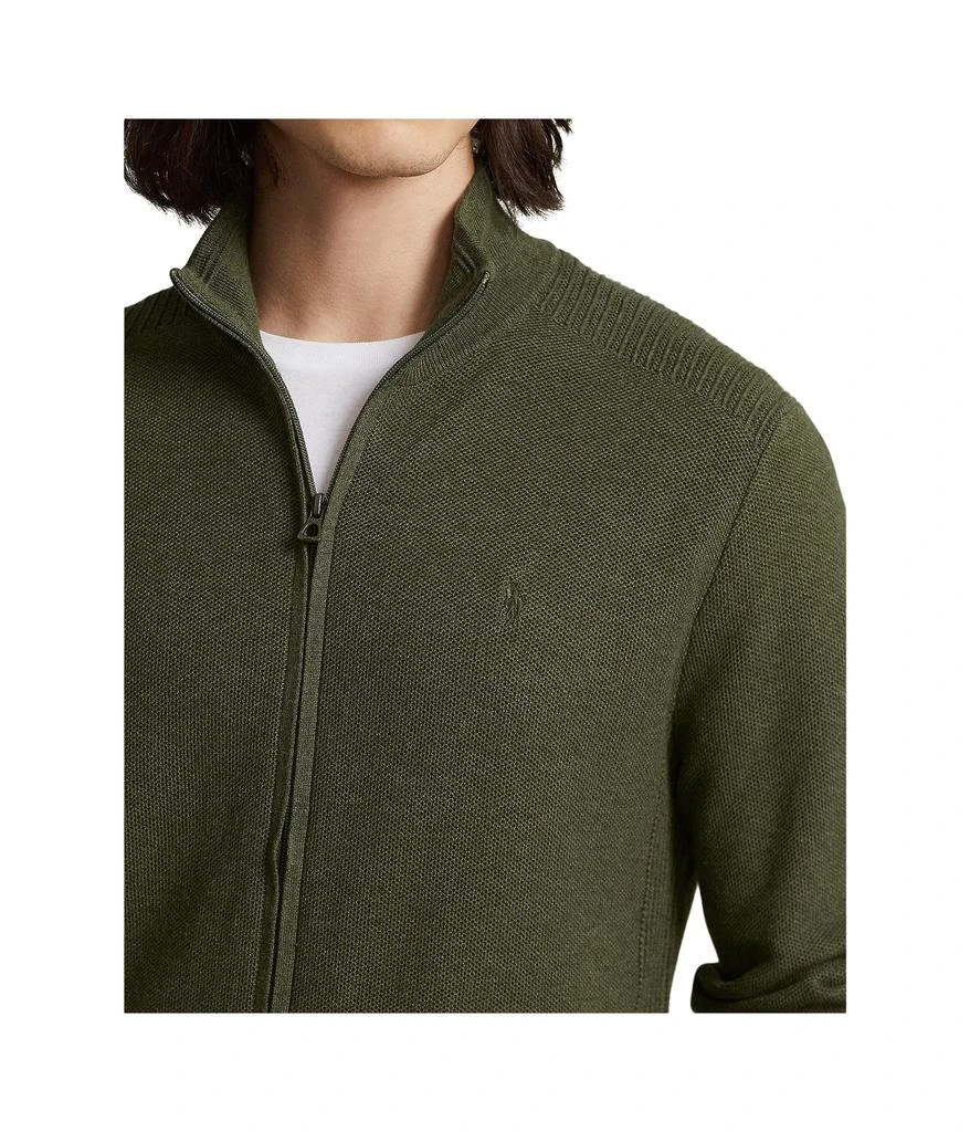商品Ralph Lauren|Mesh-Knit Cotton Full Zip Sweater,价格¥1185,第3张图片详细描述