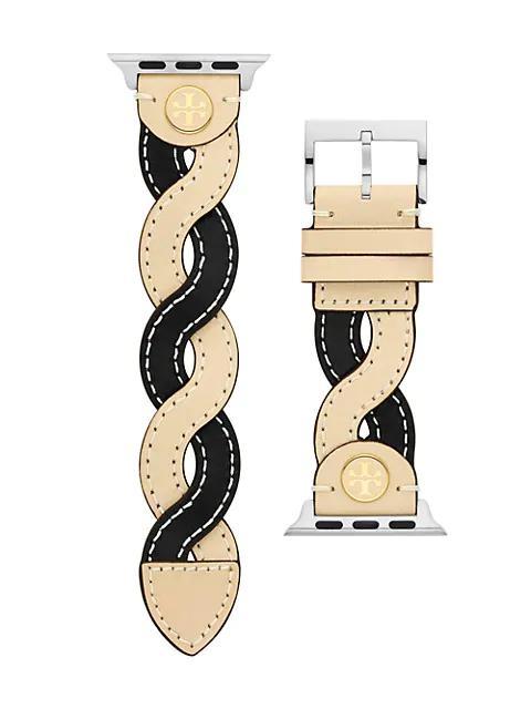 商品Tory Burch|TB Two-Tone Leather Apple® Watch Strap,价格¥854,第1张图片