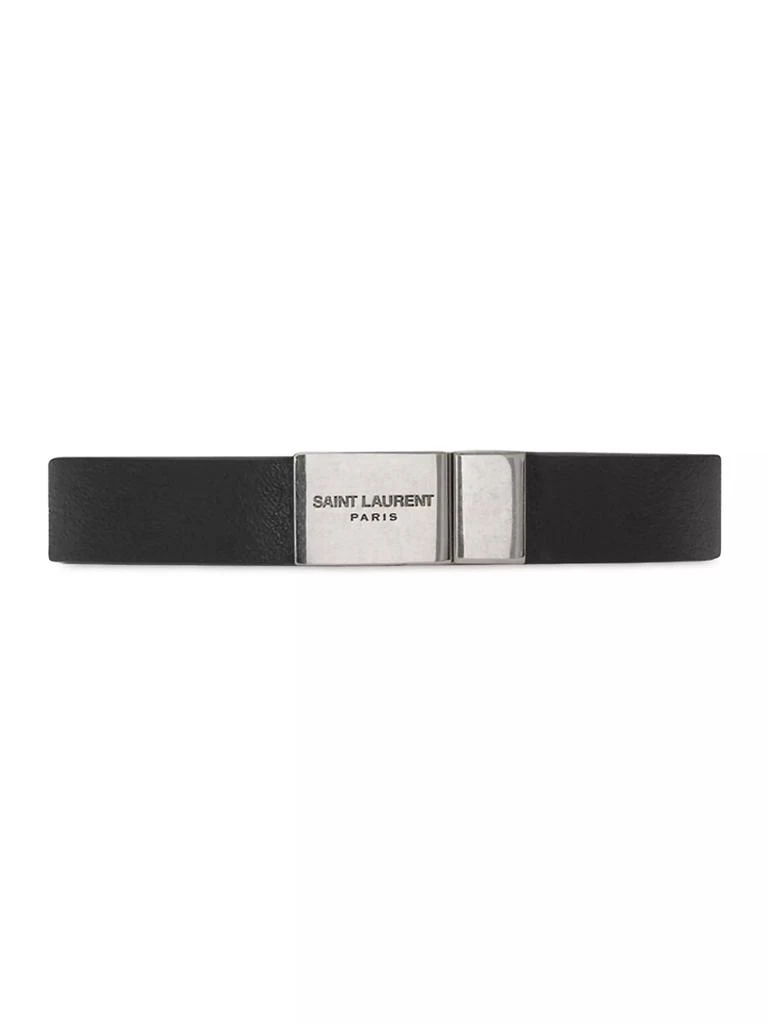 商品Yves Saint Laurent|Cassandre Bracelet in Leather,价格¥2623,第2张图片详细描述