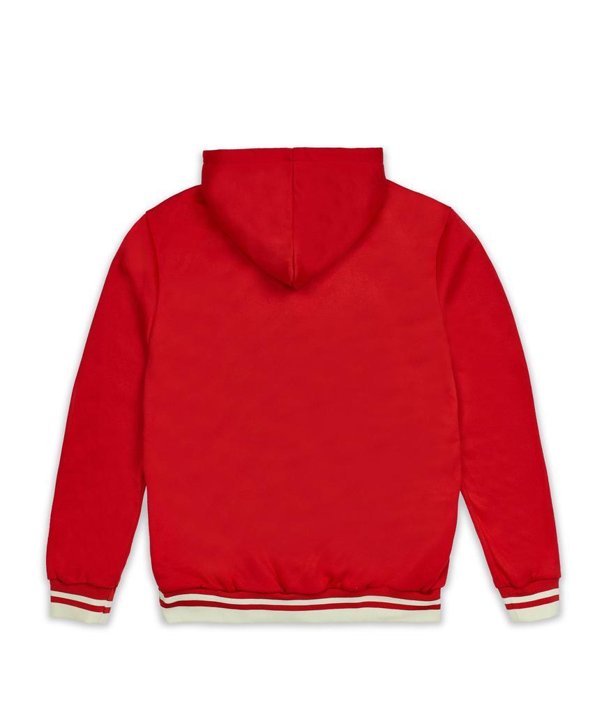 商品Reason Clothing|Play Hard Patched Faux Suede Pockets Hoodie - Red,价格¥289,第7张图片详细描述