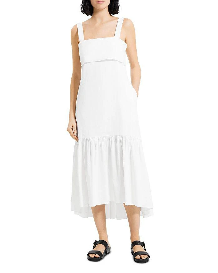 商品Theory|Tie Back Dr Eco Linen Dress,价格¥887,第1张图片