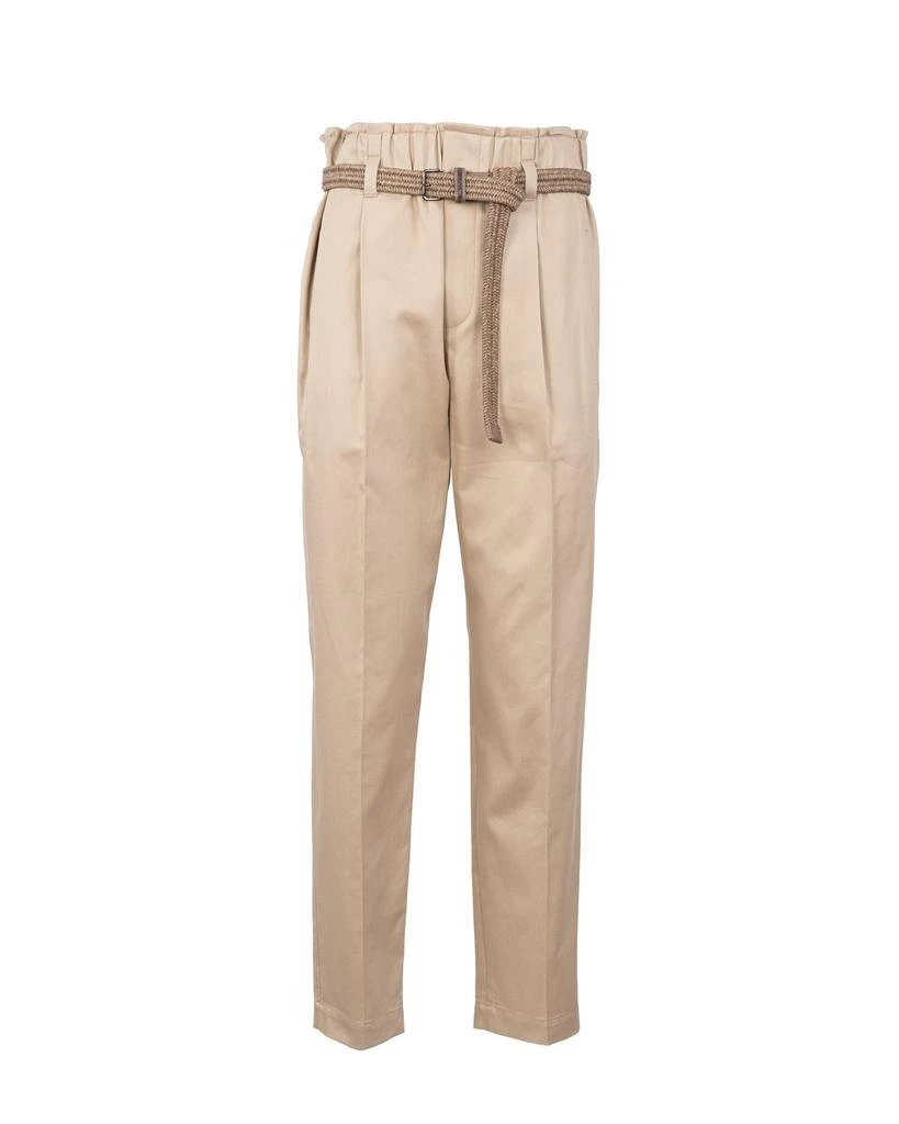 商品Brunello Cucinelli|Brunello Cucinelli Belt Detailed Pants,价格¥3314,第1张图片
