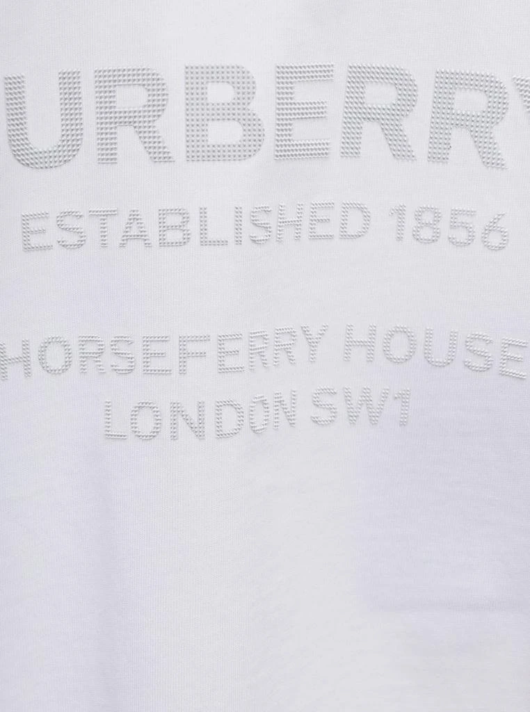 商品Burberry|Kids Baby Boys White Cotton T-shirt With Logo,价格¥1215,第3张图片详细描述