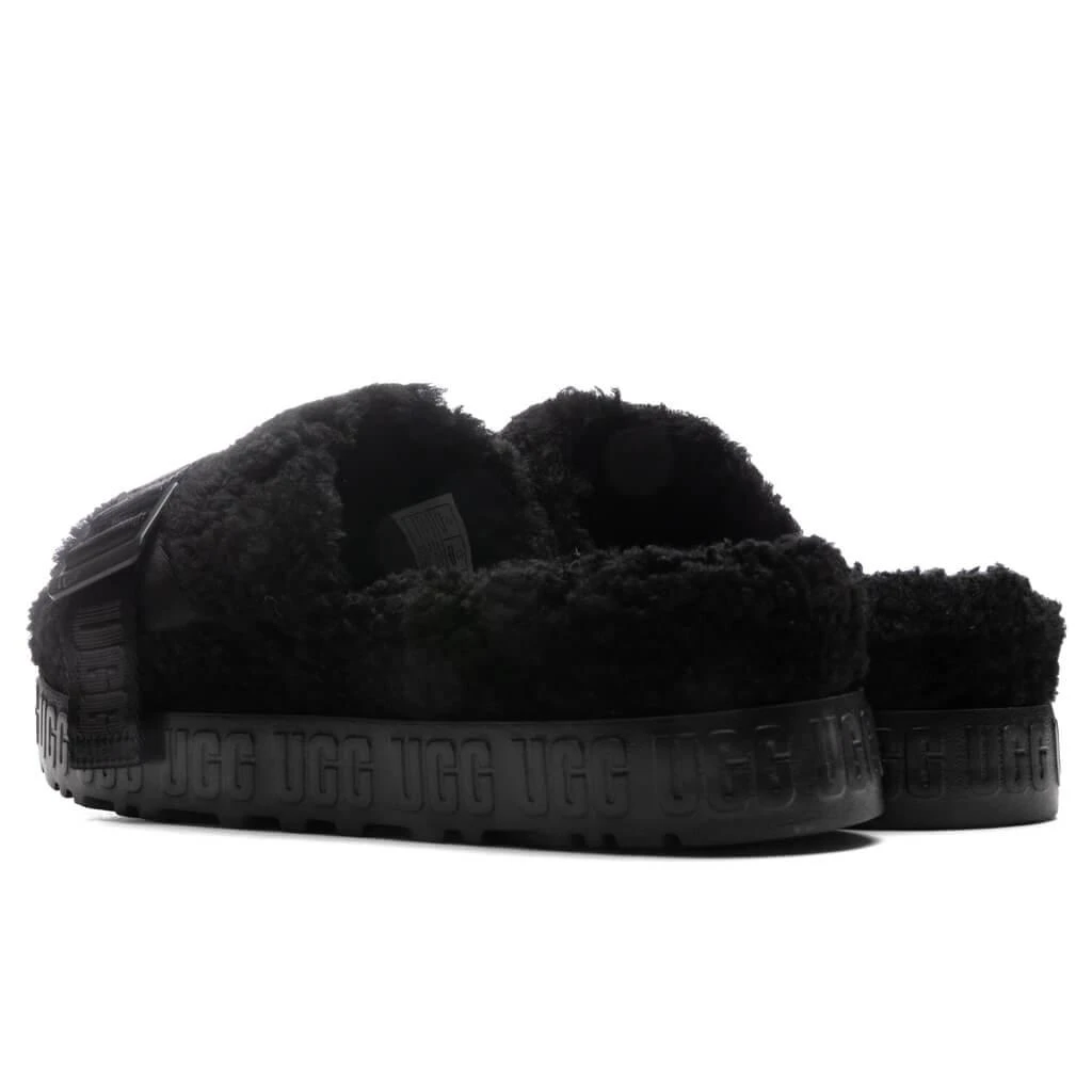 商品UGG|UGG Women's Fluffita Slipper - Black,价格¥418,第3张图片详细描述