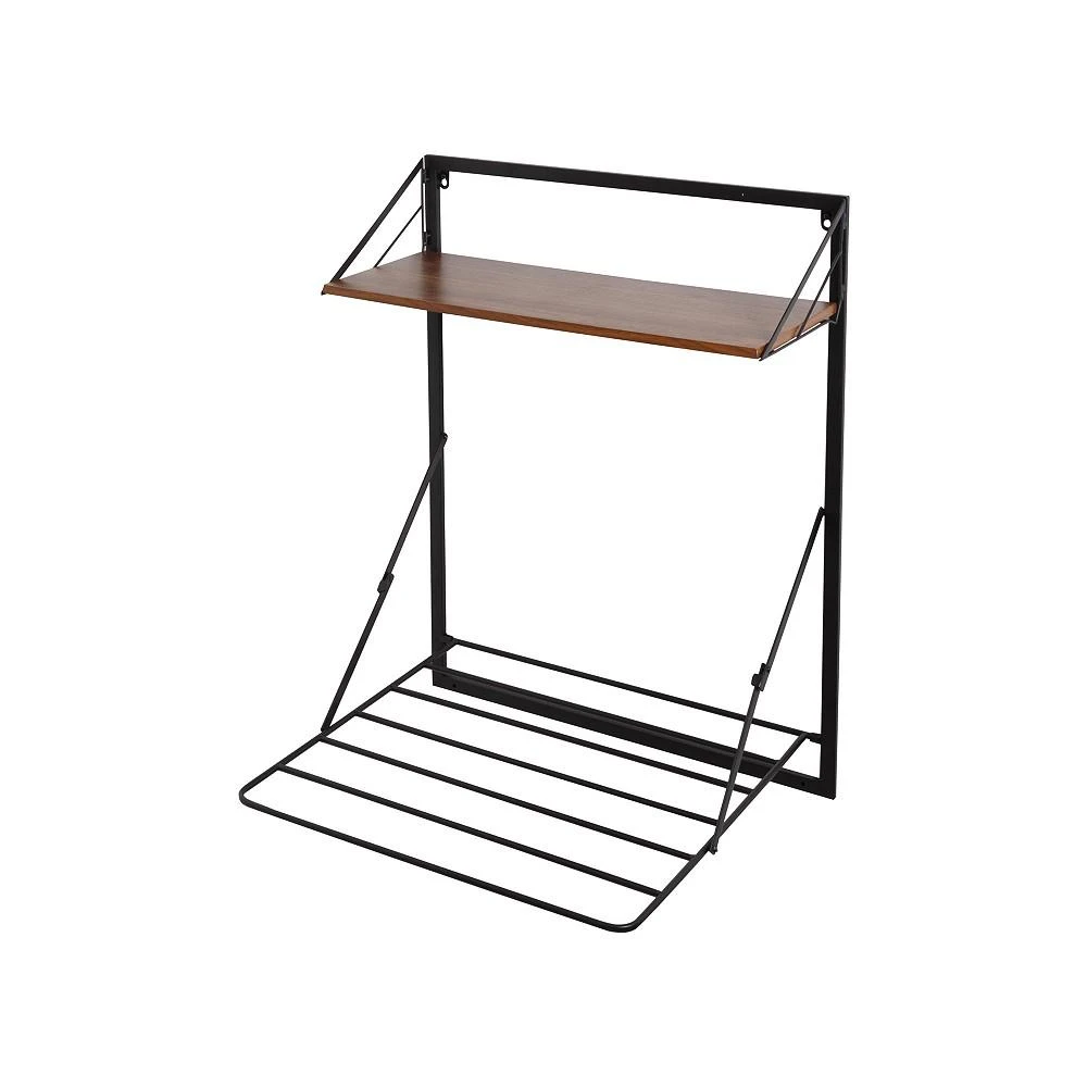 商品Honey Can Do|Collapsible Wall Mounted Clothes Drying Rack with Shelf,价格¥763,第1张图片
