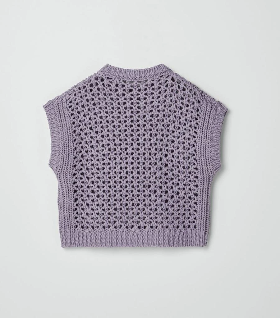 商品Brunello Cucinelli|Ajour-Knit Sweater Vest (4-12+ Years),价格¥4755,第2张图片详细描述