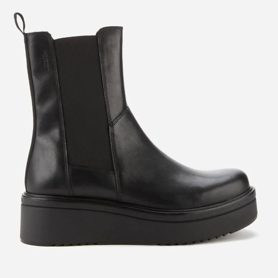 商品Vagabond|VAGABOND WOMEN'S TARA LEATHER CHUNKY CHELSEA BOOTS - BLACK,价格¥1359,第1张图片