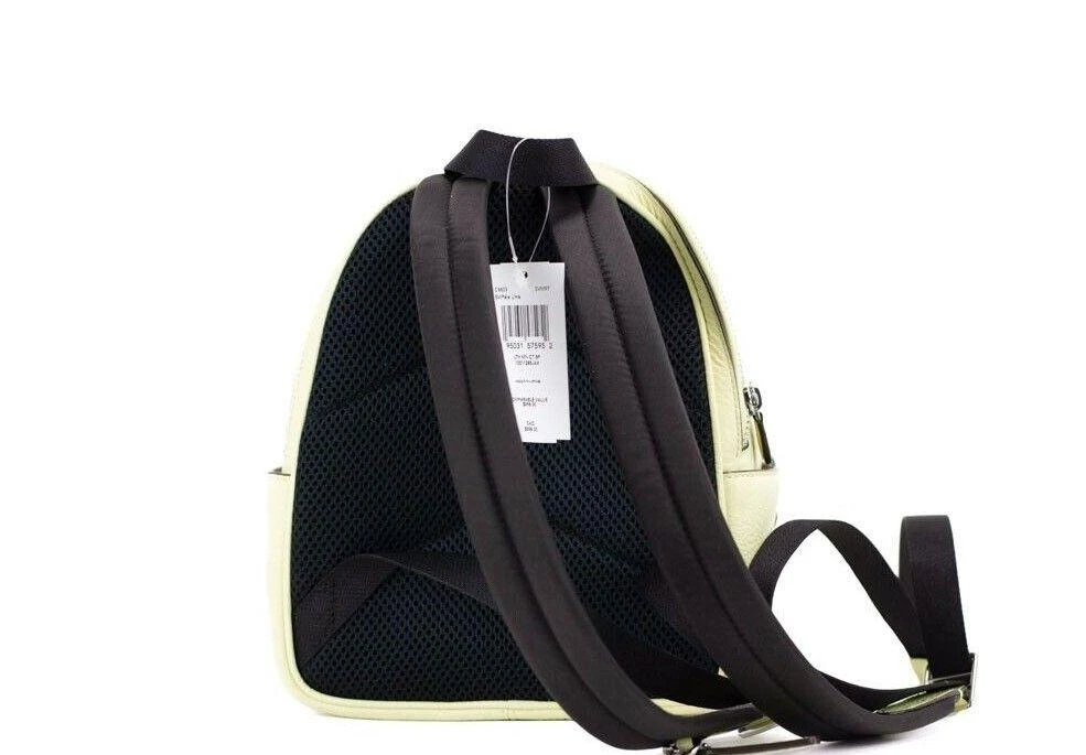 商品Coach|COACH Mini Court Pale Lime Pebbled Leather Shoulder Backpack Bag,价格¥2489,第2张图片详细描述