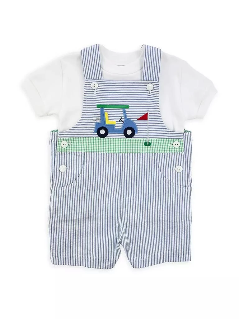 商品Florence Eiseman|Baby Boy's 2-Piece T-Shirt & Golf Cart Seersucker Shortalls,价格¥638,第1张图片
