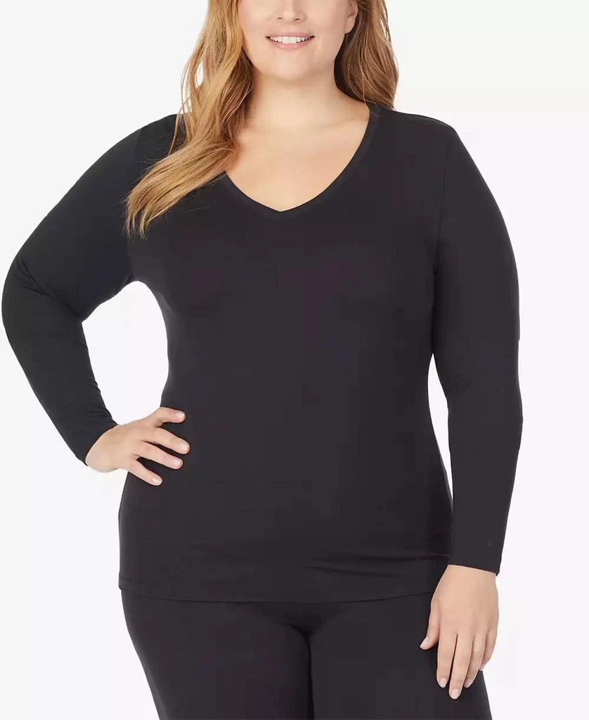 商品Cuddl Duds|Plus Size Softwear with Stretch V-Neck Top,价格¥182,第1张图片