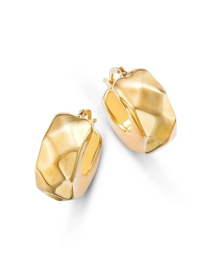 商品Moon & Meadow|14K Yellow Gold Faceted Huggie Hoop Earrings,价格¥6429,第1张图片详细描述