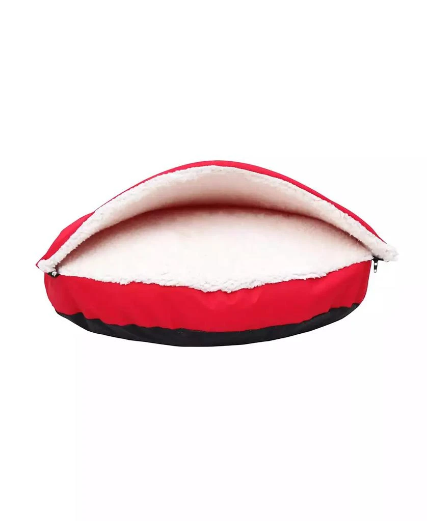 Happycare Textiles Durable Oxford to Sherpa Pet Cave and Round Pet Bed with Removable Top and Insert 商品