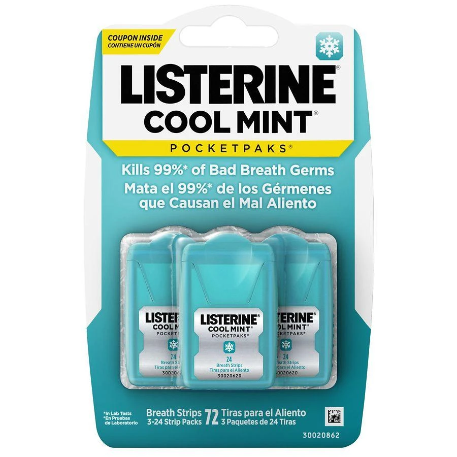 商品Listerine|Pocketpaks Fresh Breath Strips Mint,价格¥45,第1张图片