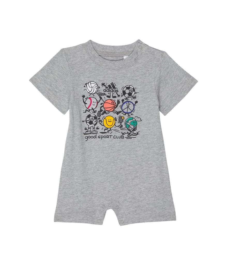 商品Adidas|Shortie Cotton Romper (Infant),价格¥152,第1张图片