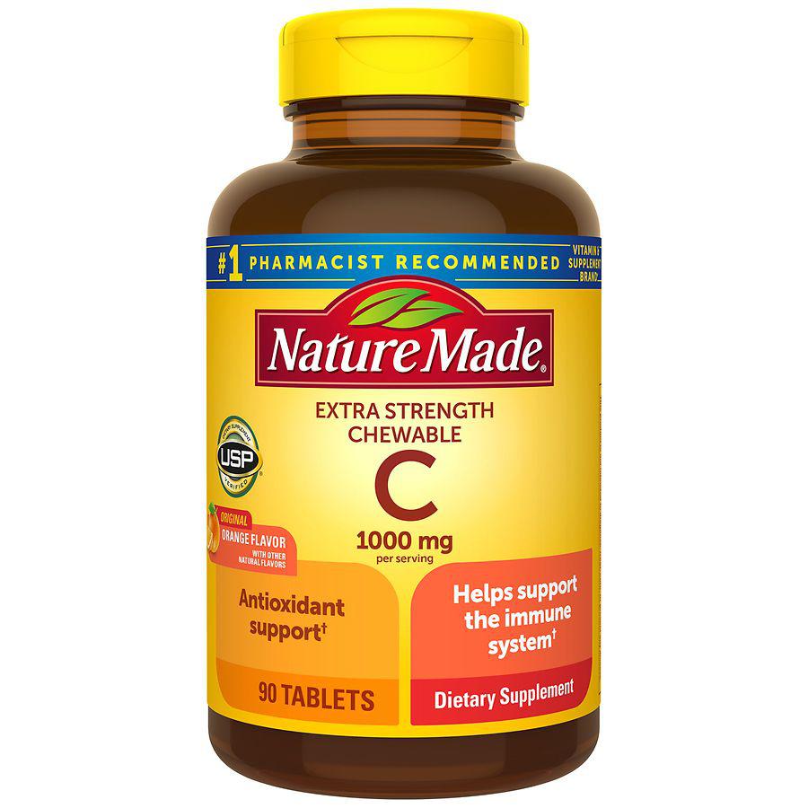 Extra Strength Dosage Chewable Vitamin C 1000 mg Tablets商品第1张图片规格展示