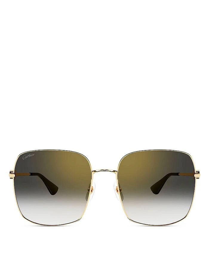 商品Cartier|Double C Squared Sunglasses, 60mm,价格¥9316,第3张图片详细描述