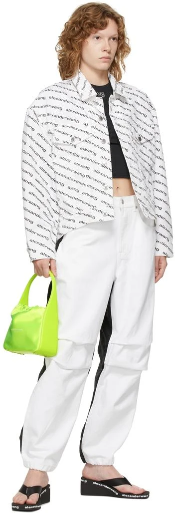 商品Alexander Wang|White & Black Hybrid Cargo Jeans,价格¥2656,第4张图片详细描述