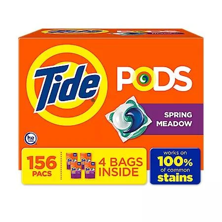 商品Tide|Tide PODS Laundry Detergent Pacs, Spring Meadow, 156 ct.,价格¥245,第1张图片