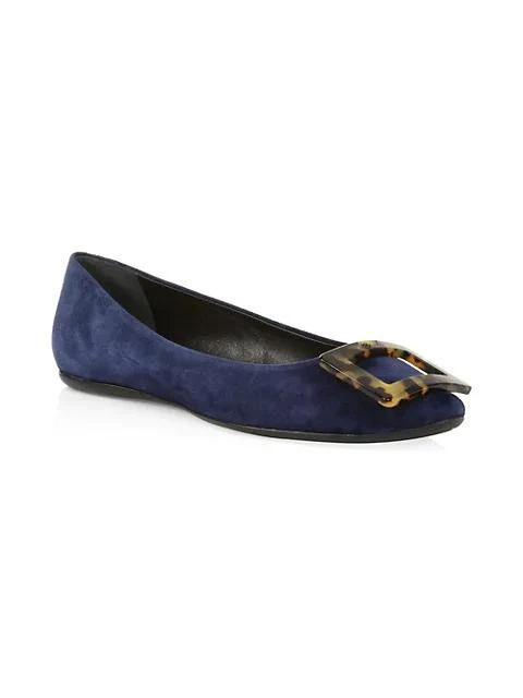 商品Roger Vivier|Gommette Suede Flats,价格¥4693,第2张图片详细描述