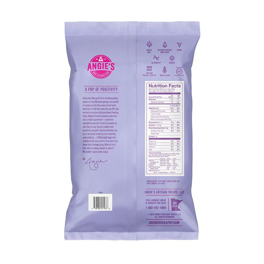 商品Angie's|Boomchicka Kettle Corn Sweet & Salty,价格¥34,第2张图片详细描述
