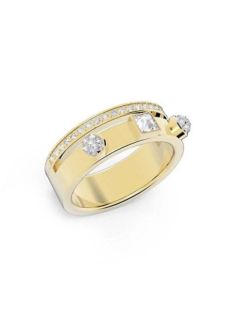 商品Swarovski|Thrilling Goldtone & Crystal Double-Band Ring,价格¥930,第2张图片详细描述