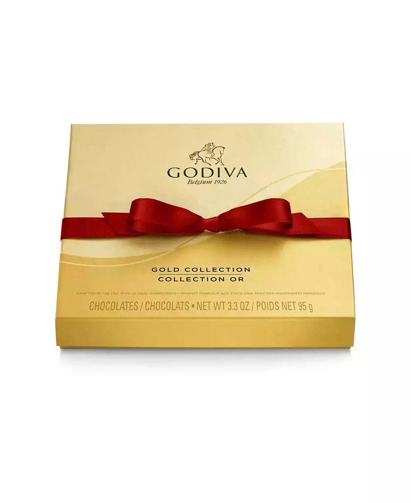 Assorted Chocolate Gold Gift Box, Red Ribbon, 9 Piece 商品