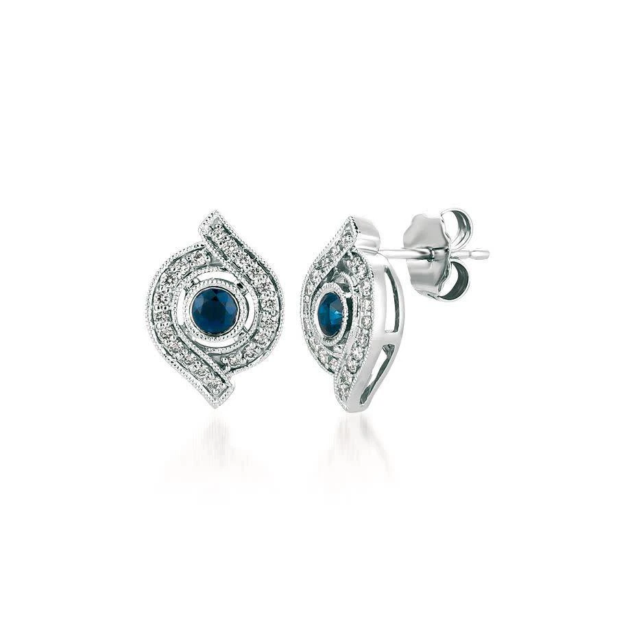 商品Le Vian|Ladies Blueberry Sapphire Earrings set in 14K Vanilla Gold,价格¥4165,第1张图片