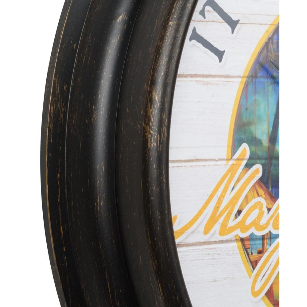 商品La Crosse Technology|433-3841Mv7 15.75" 5 O'Clock Somewhere Margaritaville Indoor, Outdoor Quartz Analog Wall Clock,价格¥312,第5张图片详细描述