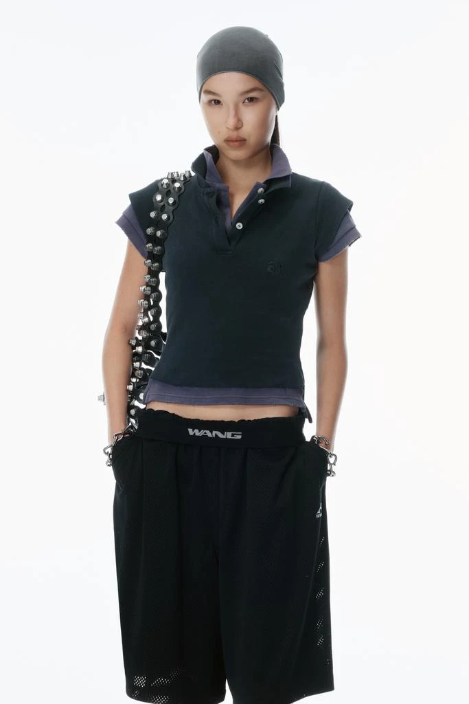 商品Alexander Wang|Layered Shrunken Polo,价格¥1449,第1张图片