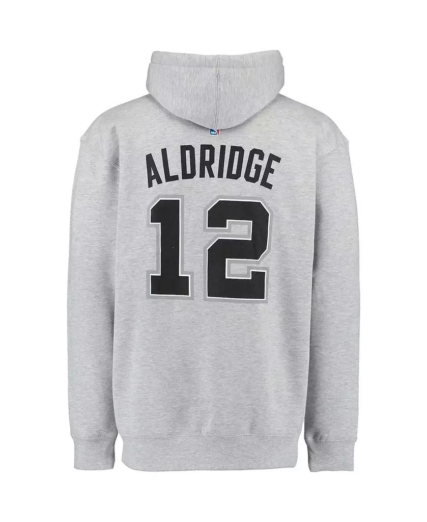 商品Adidas|Men's LaMarcus Aldridge Gray San Antonio Spurs Name and Number Pullover Hoodie,价格¥520,第4张图片详细描述
