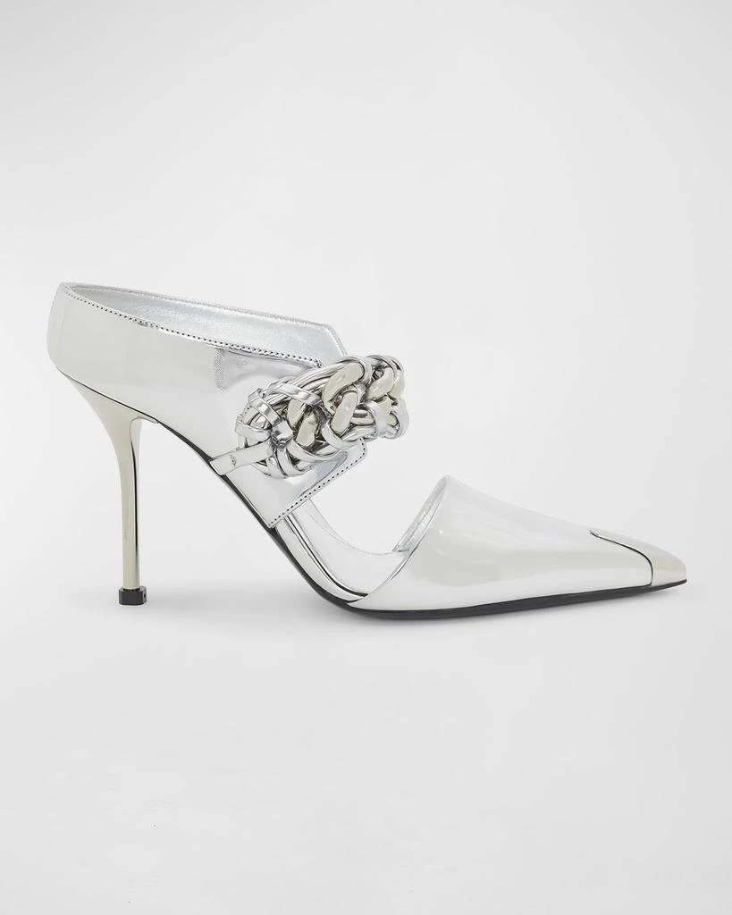 商品Alexander McQueen|Punk Metallic Chain Mule Pumps,价格¥3647,第1张图片