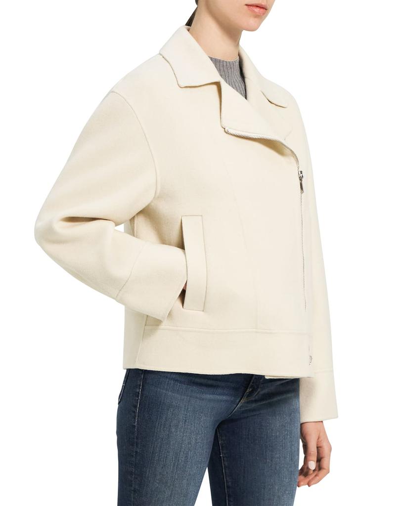 Oversized Wool-Cashmere Moto Jacket商品第1张图片规格展示