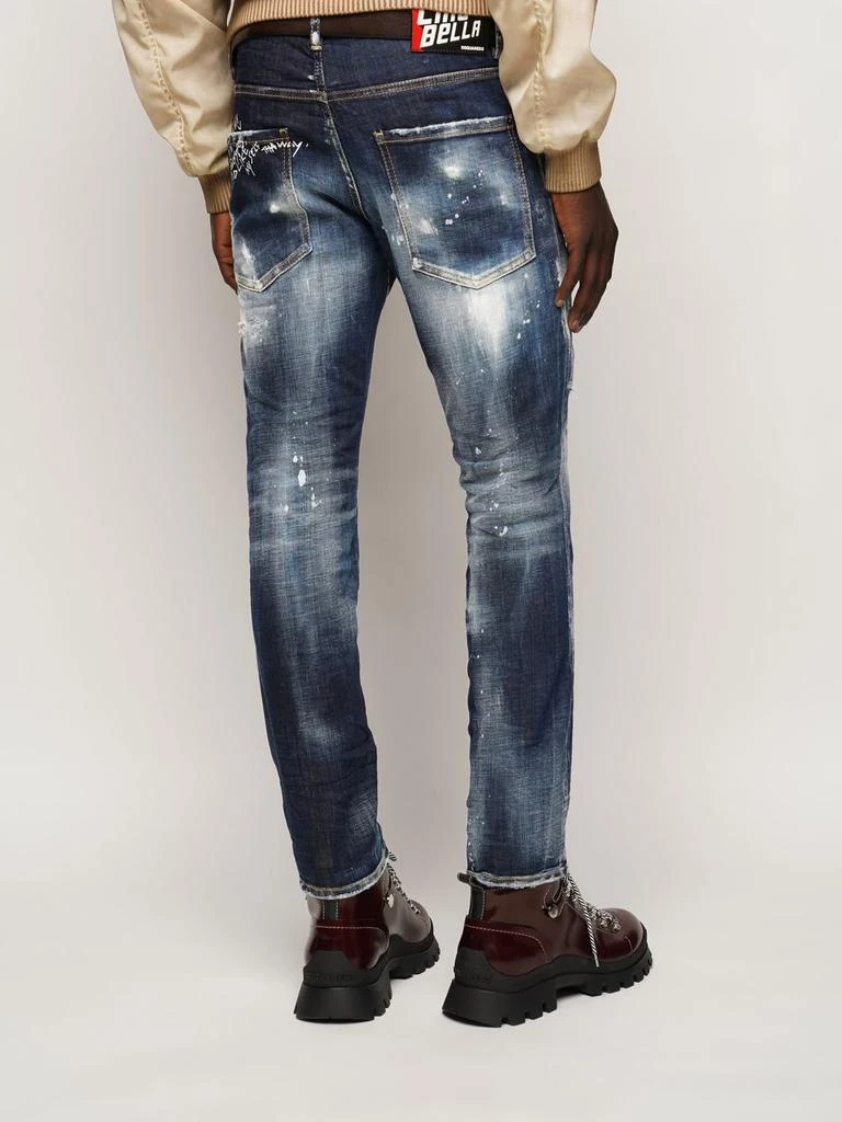 商品DSQUARED2|15cm Skinny Dan Cotton Denim Jeans,价格¥3636,第2张图片详细描述