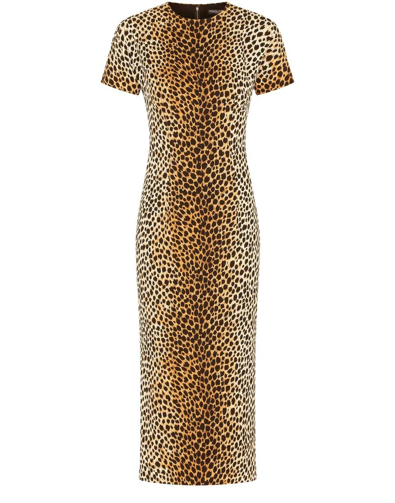 商品Dolce & Gabbana|绉缎及膝连衣裙,价格¥11613,第1张图片