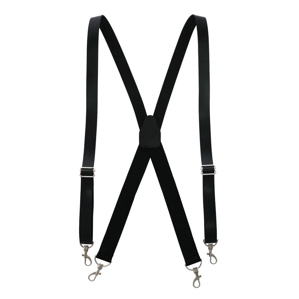 商品CTM|Men's Big & Tall Smooth Coated Leather Suspenders with Metal Swivel Hook End,价格¥364,第1张图片