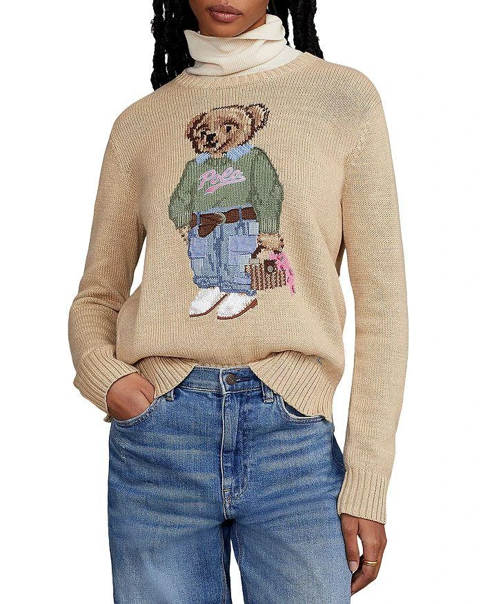 商品Ralph Lauren|Polo Bear Intarsia Knit Cotton Sweater,价格¥2954,第1张图片