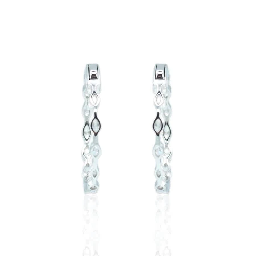 商品Tresorra|Tresorra 18K White Gold Diamond Hoop Earrings - 29mm,价格¥21974,第3张图片详细描述