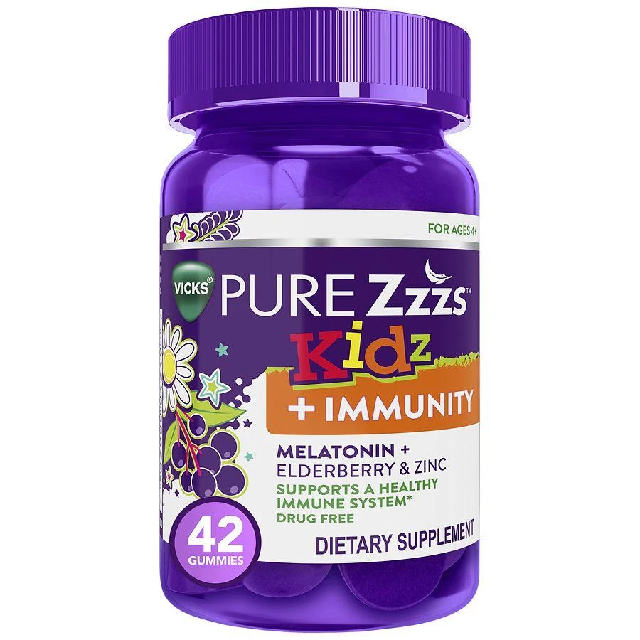 商品PURE Zzzs|Kidz + Immunity Melatonin Gummies Berry,价格¥38,第1张图片