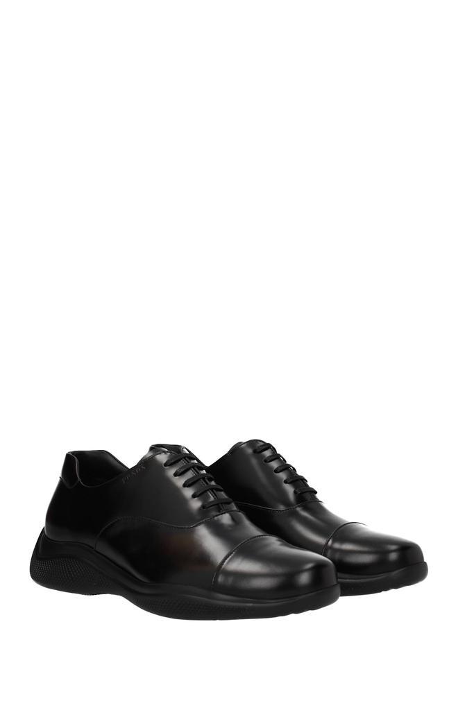 商品Prada|Lace up and Monkstrap Leather Black,价格¥3526,第4张图片详细描述